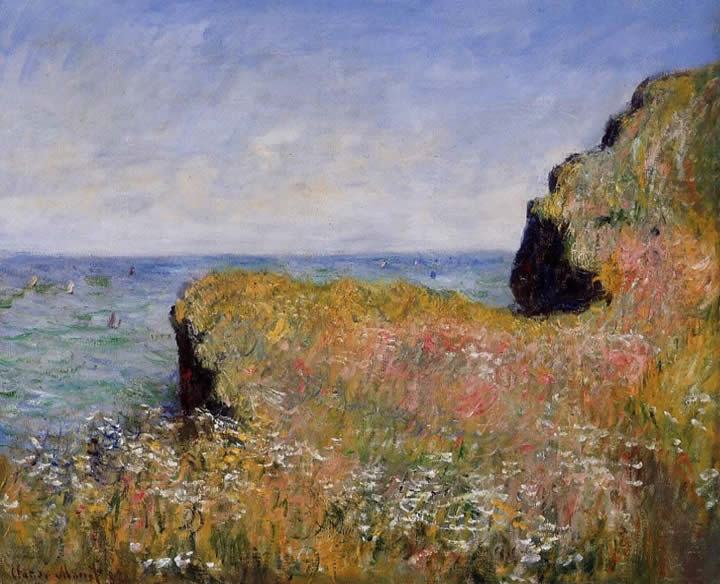 Claude Monet Edge of the Cliff at Pourville